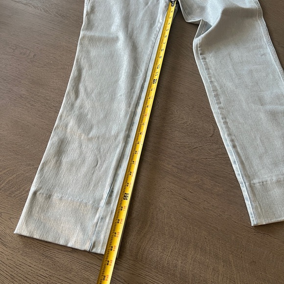 Johnny Was Sassoon Sancere Straight Leg Jean In Silver Metallic Size 30 - Picture 6 of 10